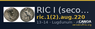 RIC I (second edition) Augustus 220 — CANOA