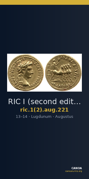 RIC I (second edition) Augustus 221 — CANOA