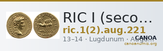 RIC I (second edition) Augustus 221 — CANOA