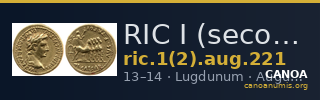 RIC I (second edition) Augustus 221 — CANOA