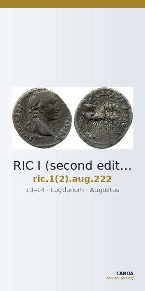 RIC I (second edition) Augustus 222 — CANOA