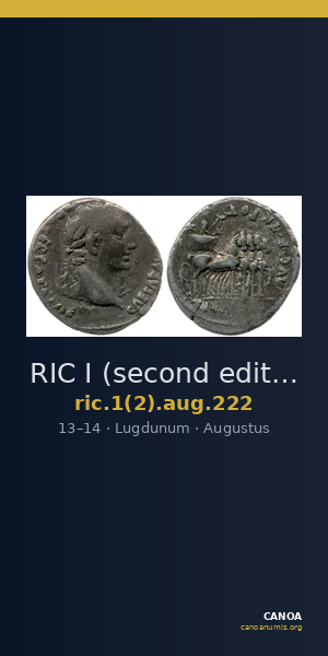 RIC I (second edition) Augustus 222 — CANOA