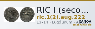 RIC I (second edition) Augustus 222 — CANOA