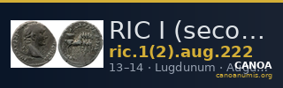 RIC I (second edition) Augustus 222 — CANOA