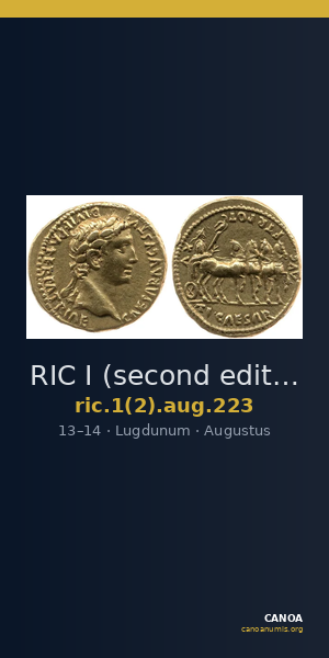 RIC I (second edition) Augustus 223 — CANOA