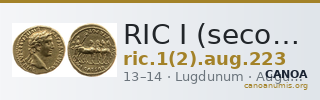 RIC I (second edition) Augustus 223 — CANOA