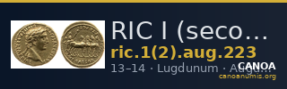 RIC I (second edition) Augustus 223 — CANOA