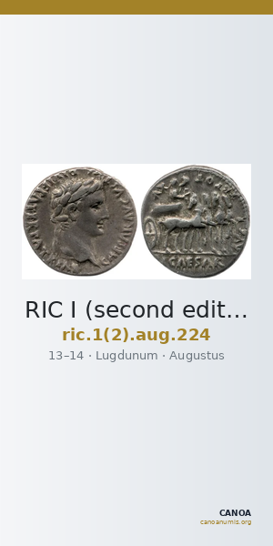 RIC I (second edition) Augustus 224 — CANOA