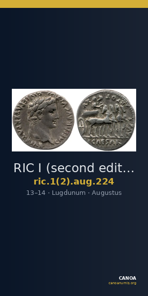 RIC I (second edition) Augustus 224 — CANOA