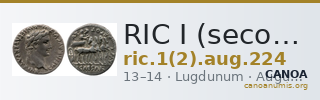 RIC I (second edition) Augustus 224 — CANOA