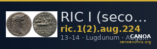 RIC I (second edition) Augustus 224 — CANOA