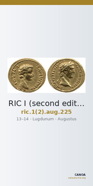 RIC I (second edition) Augustus 225 — CANOA