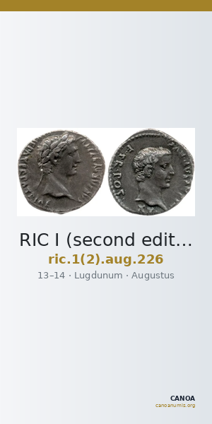 RIC I (second edition) Augustus 226 — CANOA