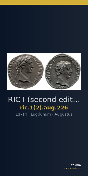 RIC I (second edition) Augustus 226 — CANOA