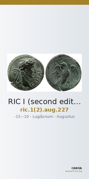RIC I (second edition) Augustus 227 — CANOA
