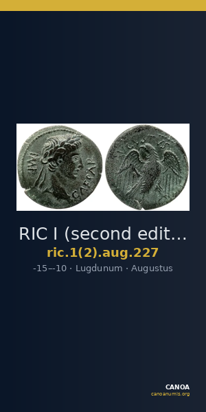 RIC I (second edition) Augustus 227 — CANOA