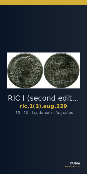 RIC I (second edition) Augustus 229 — CANOA