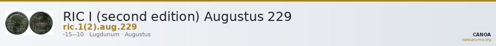 RIC I (second edition) Augustus 229 — CANOA