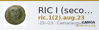 RIC I (second edition) Augustus 23 — CANOA
