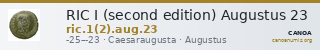 RIC I (second edition) Augustus 23 — CANOA