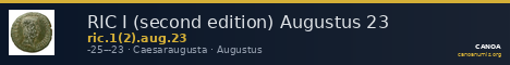 RIC I (second edition) Augustus 23 — CANOA