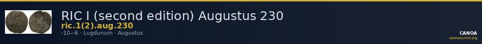 RIC I (second edition) Augustus 230 — CANOA