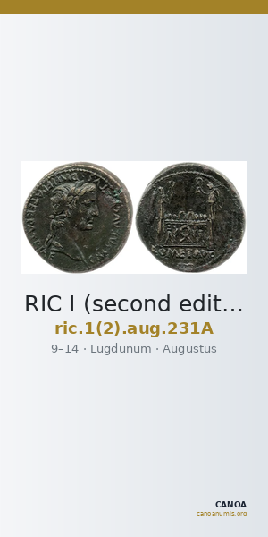 RIC I (second edition) Augustus 231A — CANOA