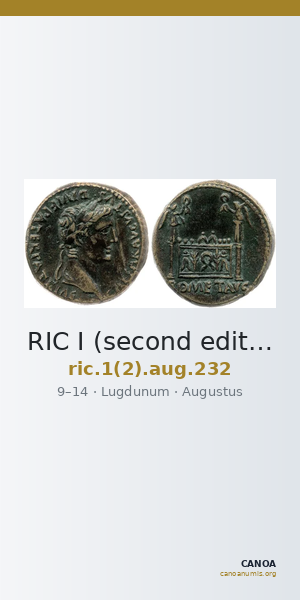 RIC I (second edition) Augustus 232 — CANOA