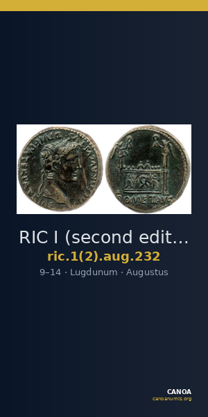 RIC I (second edition) Augustus 232 — CANOA