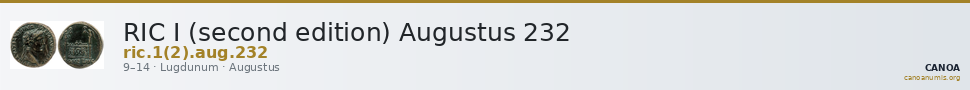 RIC I (second edition) Augustus 232 — CANOA