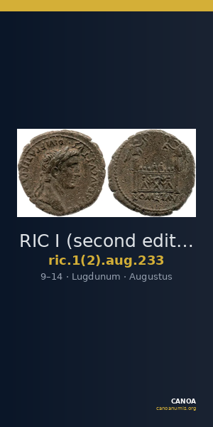 RIC I (second edition) Augustus 233 — CANOA