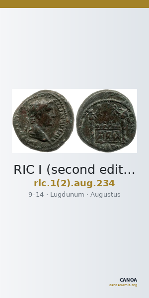 RIC I (second edition) Augustus 234 — CANOA