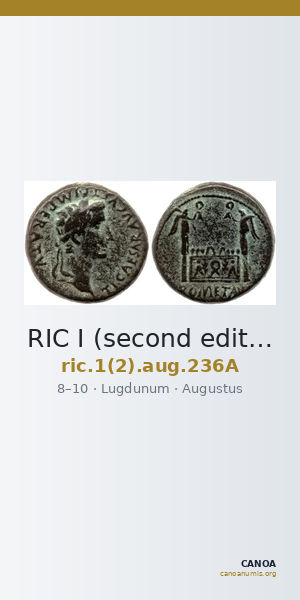 RIC I (second edition) Augustus 236A — CANOA
