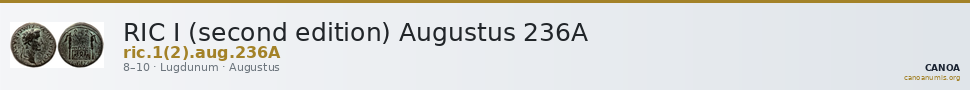 RIC I (second edition) Augustus 236A — CANOA