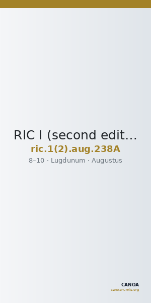 RIC I (second edition) Augustus 238A — CANOA