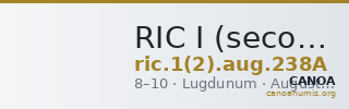 RIC I (second edition) Augustus 238A — CANOA