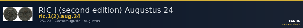 RIC I (second edition) Augustus 24 — CANOA