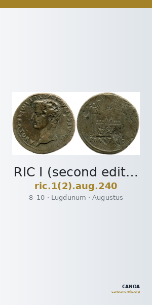 RIC I (second edition) Augustus 240 — CANOA