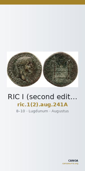 RIC I (second edition) Augustus 241A — CANOA