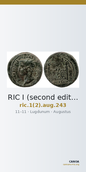 RIC I (second edition) Augustus 243 — CANOA