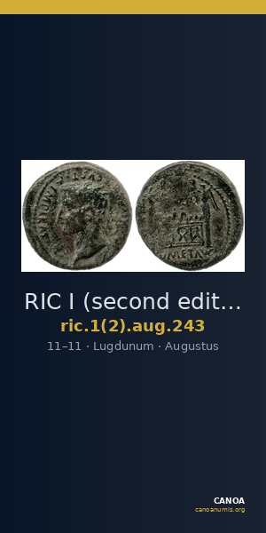 RIC I (second edition) Augustus 243 — CANOA
