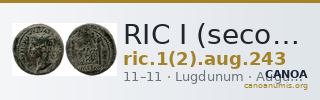 RIC I (second edition) Augustus 243 — CANOA