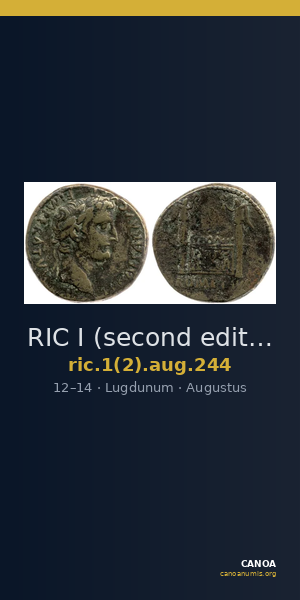 RIC I (second edition) Augustus 244 — CANOA