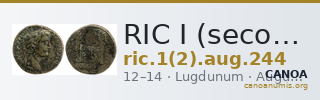 RIC I (second edition) Augustus 244 — CANOA