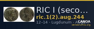 RIC I (second edition) Augustus 244 — CANOA