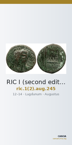 RIC I (second edition) Augustus 245 — CANOA