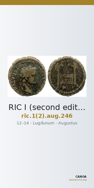 RIC I (second edition) Augustus 246 — CANOA