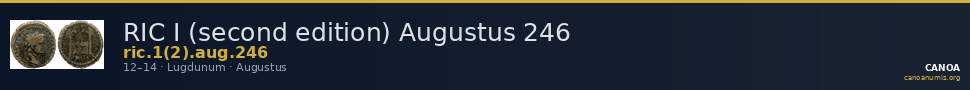 RIC I (second edition) Augustus 246 — CANOA
