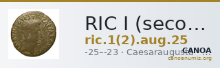 RIC I (second edition) Augustus 25 — CANOA