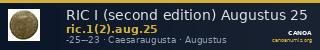 RIC I (second edition) Augustus 25 — CANOA